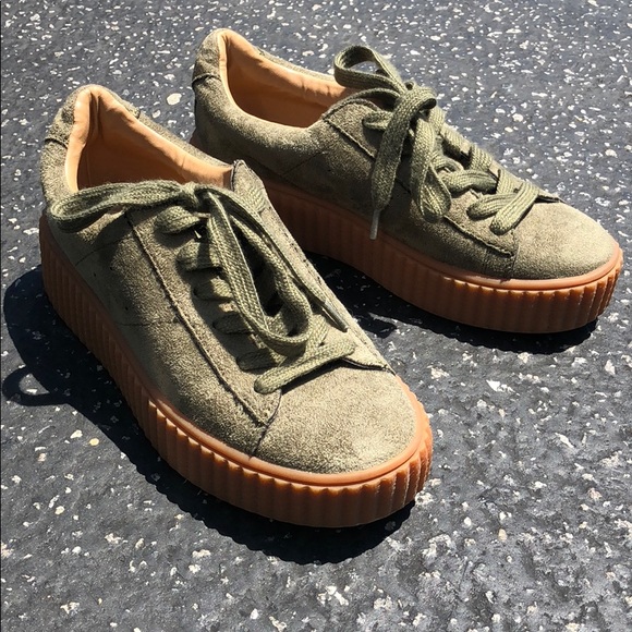 abbot laced platform sneaker